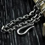 Thin Silver Bracelet Mens Womens Vintage Punk Link Chain 925 Sterling Silver Bracelets Simple Design With Hooks Bileklik