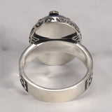 The Vampire Diaries Rings Real 925 Sterling Silver Damon Salvatore Ring Men's With Lapis Lazuli Natural Stone Customized Jewelry
