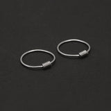 8,10,12mm 925 Sterling Silver Small Huggie Earrings Gold Plated Punk Thin Hoop Earrings Ear Bone Buckle Cartilage Helix Tragus