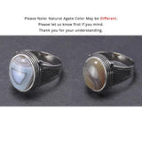 Guaranteed 925 Sterling Silver Rings Antique Men's Turkey Rings With Stones Natural Onyx Multi Colors Turkish Jewelry Ringen - GQTORCH Jewelry