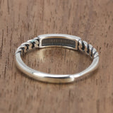 Sterling Silver 925 Lucky Braided Ladies Ring Simple Anniversary Love Day Gift Adjustable Jewelry