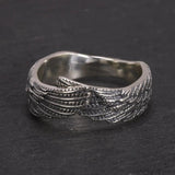 925 Sterling Silver Vintage Angel Bat Wing Demon Eye Hip Hop Adjustable Couples Rings for Men and Women Viking Jewelry - GQTORCH Jewelry