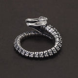 925 Sterling Silver Punk Dragon Bone Spine Ring for Men and Women Retro Gothic Hip-hop Opening Type Biker Jewelry Cosplay