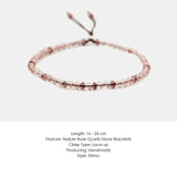 Natural Stone Bracelet For Women 3mm Small Beads Bracelet Handmade Rope Adjustable DIY Jewelry Hand Accessories - GQTORCH Jewelry