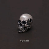 925 Sterling Silver Punk Gothic Skull Head Pendant DIY Necklace Bracelet Charms Beads Retro Hip Hop Rock Jewelry Accessories
