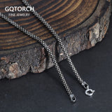 S925 Sterling Silver Vintage Necklace for Men and Women  Punk Style Necklace Width 3mm Popcorn Chain Necklace Ornament