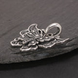 Real Sterling Silver 925 Hollowed Out Butterfly Pendant Women Vintage Personality Necklace Sweater Chain Fine Jewelry