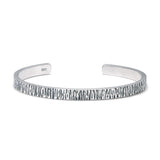 3pcs/set 925 Sterling Silver Stacked Bracelet for Men Tin Paper Cuff Bangle Handmade Knot Rope Urban Cool Trendy Jewelry