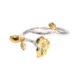 925 Sterling Silver Rings for Women Snail Ginkgo Open Adjustable Size US 5-9 Vintage Animal Jewelry Gift - GQTORCH Jewelry