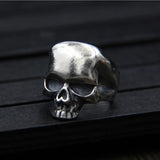 S925 Sterling Silver Vintage Thai Silver Skull Ring for Men  Cool Male Jewelry