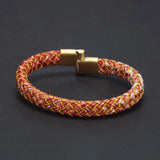 Multi Colors Handmade Braided Threads Dragon Scale Bracelet Copper Magnetic Buckle Jewelry Birthday Gift Good Luck Bracelet