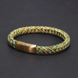 Multi Colors Handmade Braided Threads Dragon Scale Bracelet Copper Magnetic Buckle Jewelry Birthday Gift Good Luck Bracelet