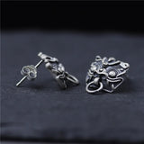 100% Real Pure 925 Sterling Silver Animal Rings For Women Ancient Mythology Gluttonous Personality Open Type