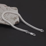 2.8mm 925 Sterling Silver Fox Tail Chain Bracelet for Men Women High Polished Classic Bracelet Simple Trendy Jewelry Accessories