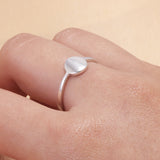 925 Sterling Silver Signet Ring for Women Girl Personalized Custom Engraved Minimalist Delicate Statement Ring Handmade Jewelry