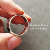 Real 925 Sterling Silver Rings for Men Women Couple of Lovers Rings Simple Plain Comfortable Fits Wedding Band