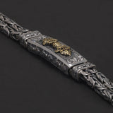 20cm 925 Sterling Silver Domineering Vajra Bracelet for Men Thick Byzantine Bracelet Vintage Amulet Hand Jewelry Clearance Sale