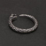 S925 Silver Gothic Antique Live Mouth Articulated Snake Open Ring for Women Men Vintage Thai Silver Color Punk Fashion Jewelry