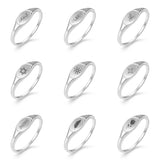 Real 925 Sterling Silver Custom Engraved Signet Ring for Women Men Minimalist Pinky Thumb Ring Elegant Personalized Jewelry Gift