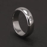 925 Sterling Silver Simple Flat Plain Zircon Wedding Band for Men Women Couple‘s Lovers Engagement Ring Jewelry Clearance Sale
