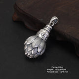 Real 999 Sterling Silver Buddha Lotus Pendant Necklace Openable The Prayer Box Talisman Six Word Jewelry