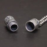 Sterling Silver 999 Vajra Pestle Amulet Charm Om Mani Padme Hum Pendant Necklace Openable Gawu Box Buddhist Jewelry