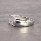 Sterling Silver Mens Jewelry Micro Pave Cubic Zirconia Hip Hop Pinky Mens Signet Ring Best Gift