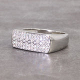 Sterling Silver Mens Jewelry Micro Pave Cubic Zirconia Hip Hop Pinky Mens Signet Ring Best Gift