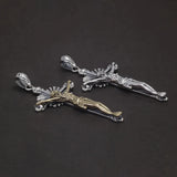 925 Sterling Silver Jesus Crucifix Cross Pendant Men Women Retro Vintage Punk Christ Prayer Amulet Jewelry