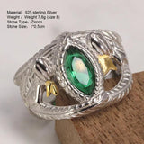 Real 925 Sterling Silver Aragorn Rings of Barahir LOTR Wedding Ring For Men Movie Fan Jewelry - GQTORCH Jewelry