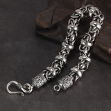 Really Pure 925 Sterling Silver Bracelet Men's Chain and Plain Weave Hand-woven Best Gift Vintage Punk Thai Silver Armband