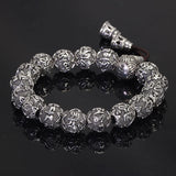 Sanskrit Six Words Engraved Buddha Bracelet OM Mala Beads Bracelets For Men And Women Mantra Prayer Buddhism Jewelry