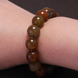6-20mm Natural Dragon Scale Agate Beaded Bracelet for Men Women Genuine Stone Beads Wristband Vintage Fine Jewelry