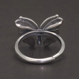 925 Sterling Silver Vintage Butterfly Ring for Women Fashion Finger Ring Ethnic Style Birthday Party Jewelry Gift