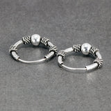 925 Sterling Silver Hoop Earrings for Women  Round Circle Retro Vintage Antique Style Women's Jewelry