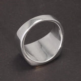 Genuine Solid 925 Sterling Silver Mens Signet OM Rings Simple Smooth Design Mantra Buddhist Jewelry - GQTORCH Jewelry