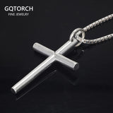 Real Solid 925 Sterling Silver Cross Pendant For Men And Women Smooth High Polishing Simple Design Jesus Christ Jewelry