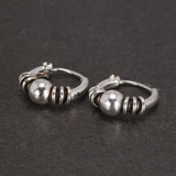 10mm Ear Bone Earrings 925 Sterling Silver Hoop Earrings For Women Ear Buckle Small Earlobe Earrings Mens Retro Punk Jewelry