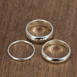 Real Pure 925 Sterling Silver Rings For Women And Men Simple Couple Ring Smooth Wedding Band For Lovers Free Name Engraved