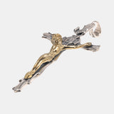 True Pure 925 Sterling Silver Cross Crucifix Pendant Male Gold Silver Classic Religious Jewelry