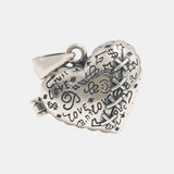 925 Sterling Silver Ladies Vintage Pendant Necklace Fashion Love Heart Openable Pendant Heart Shaped Female Jewelry