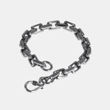 Genuine 925 Sterling Silver Men's and Women's Bracelets Square Chain Wild Retro Handmade Men's Bracelet Armbanden Voor Vrouwen