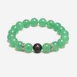 Natural Jade and Lotus Finger Meditation Sandalwood Beads Bracelet Unisex 925 Silver Accessories Jewelry for Men and Women