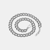 Real S925 Sterling Silver Cuban Link Chain Necklace for Men Feather Pattern Design Personalized Hip Pop Punk Jewelry