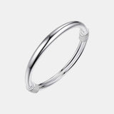 Authentic Sterling Silver 999 Minimalist Ring for Men and Women Personalized Sliding Adjustable Ring for Couples Fine Jewelry