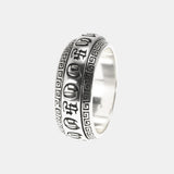 Real 925 Sterling Silver Rings Retro Rotatable Shifting Lucky Tibetan Six Words Om Mani Padme Hum Buddha Ring For Men And Women