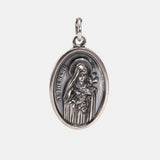 S925 Sterling Silver Little Delan Pendant Female Catholic Religion Saint Empress Belief Token Necklace Hanging Tag Pendant