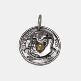 Genuine 925 Sterling Silver Vintage Clown Coins Men's and Women's Pendants Necklace Sweater Chain Jewelry