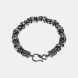 Really Pure 925 Sterling Silver Bracelet Men's Chain and Plain Weave Hand-woven Best Gift Vintage Punk Thai Silver Armband