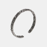 S925 Sterling Silver Bracelet for Women Retro Antique Vine Flower Pattern Engraved Ethnic Bangles for Women Thai Silver Jewelry